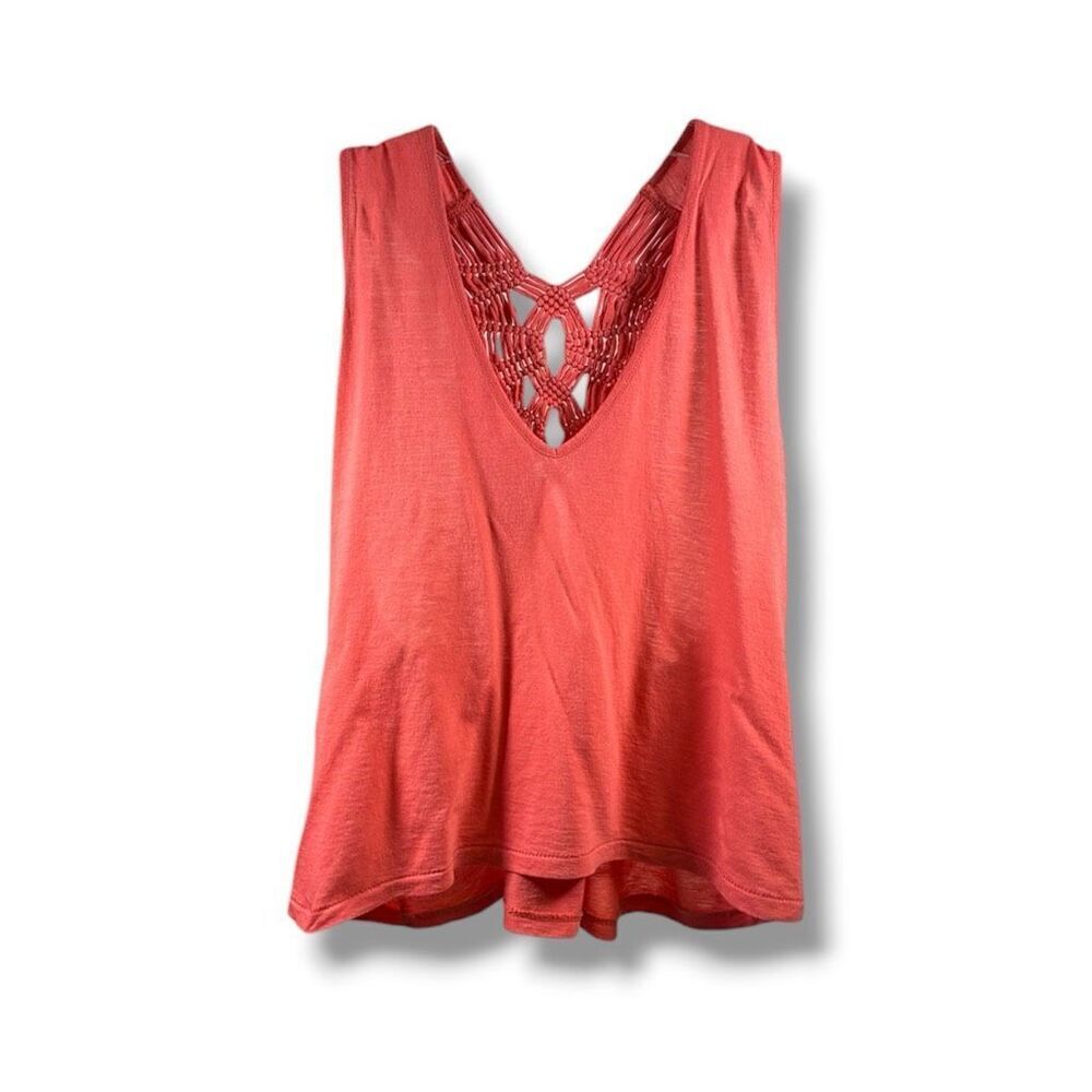 Free People Movement Sleeveless Crochet Back in Bright Red Size XS